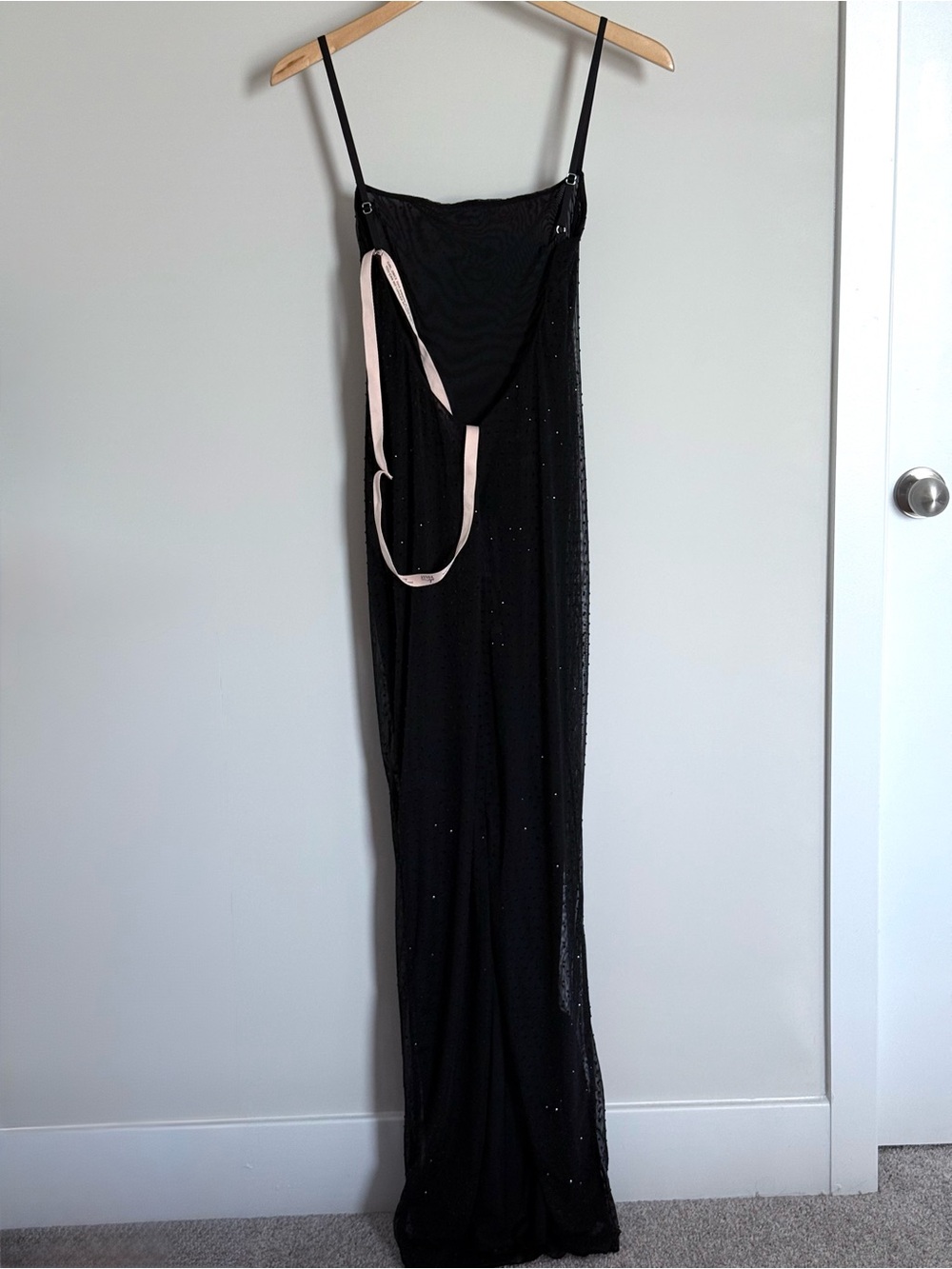 NWT Oh Polly Celandine Sheer Embellished Backless Maxi Dress Black Size 2 - Picture 4 of 11